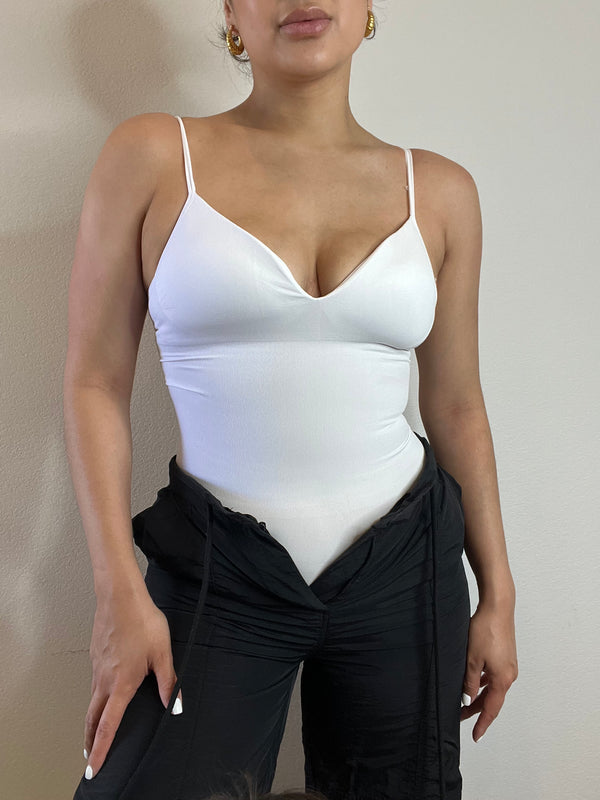 Taylor Cami Bodysuit (White)